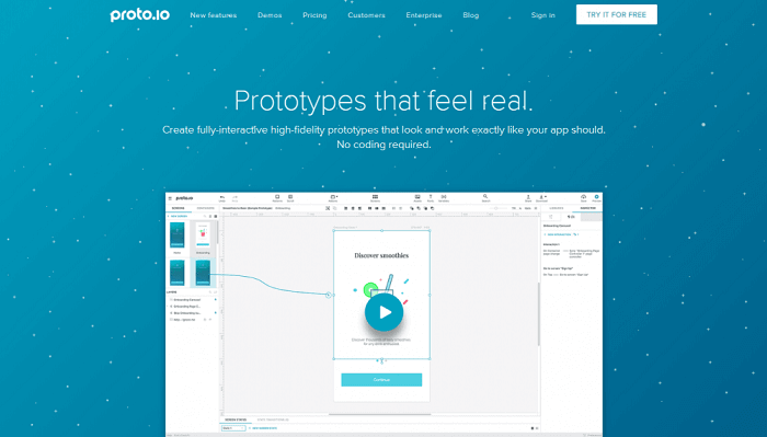 نرم افزار طراحی رابط کاربری موبایل Proto.io