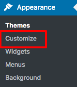 گزینه "Customize" انتخاب کنید.